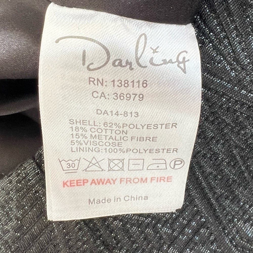 Darling Black Metallic Jacquard Shorts - Size XS - Picture 6 of 6